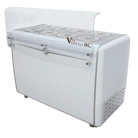 Via Veneto Ice Cream Dipping Cabinet 8 Pans Online A F System